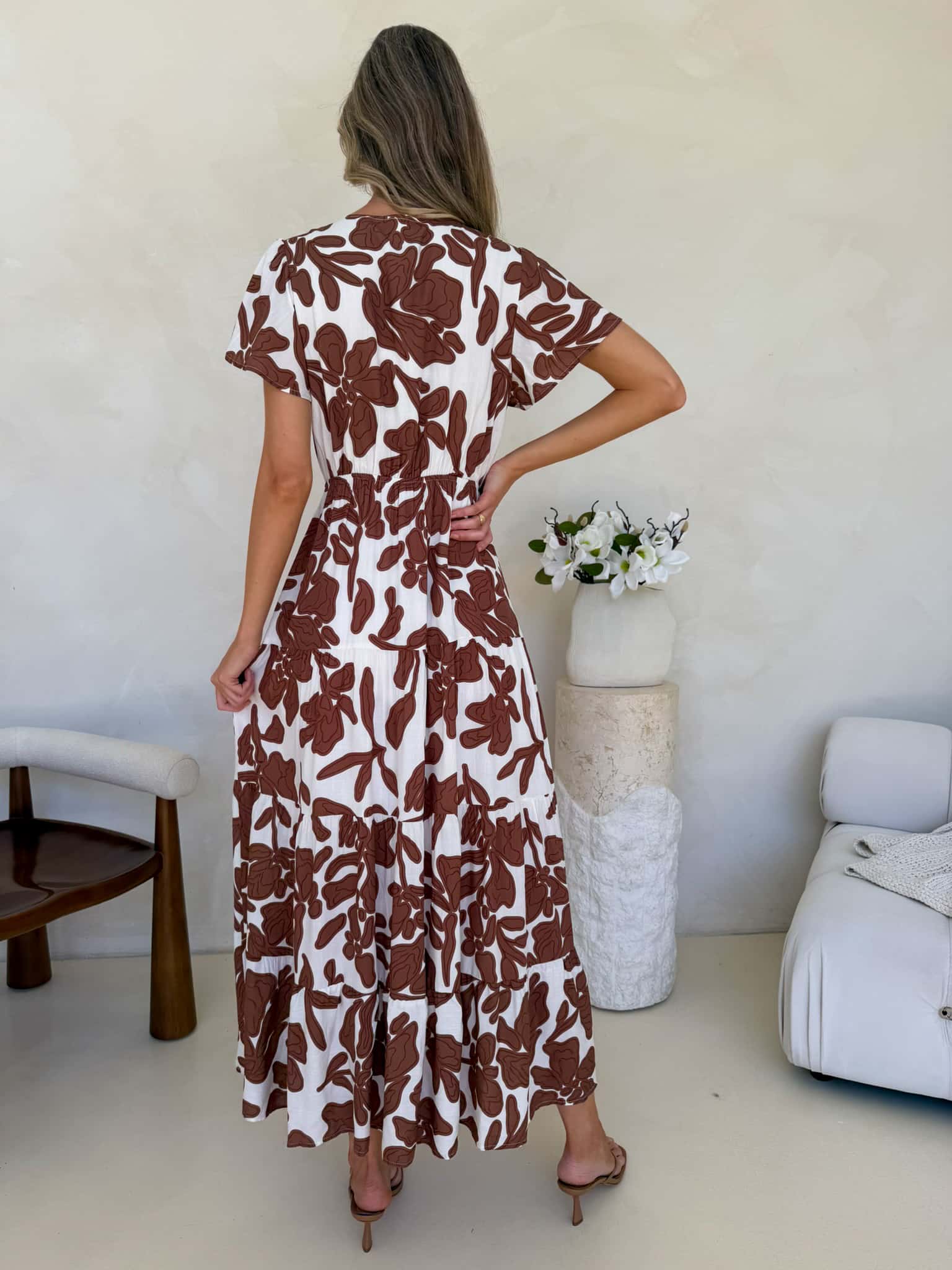 Lily Maxi Dress - Clove Print
