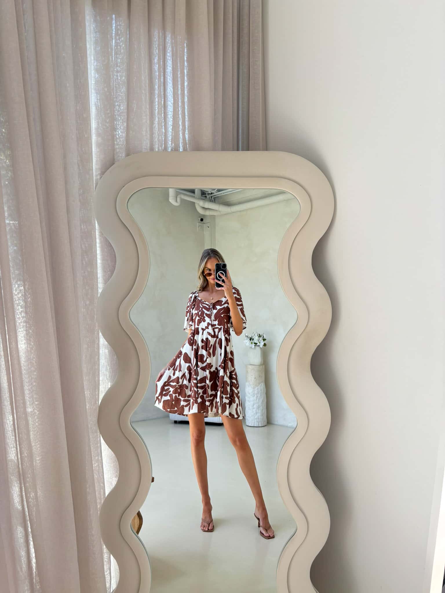 Lottie Baby Doll Dress - Clove Print