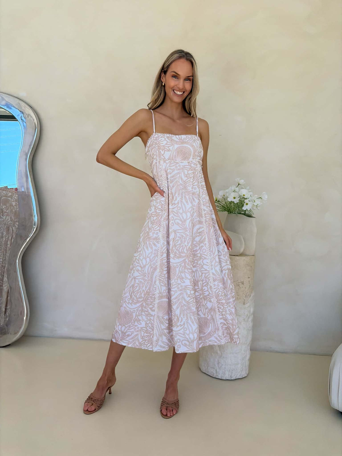 Lucille Dress - Coastal Drifter Print