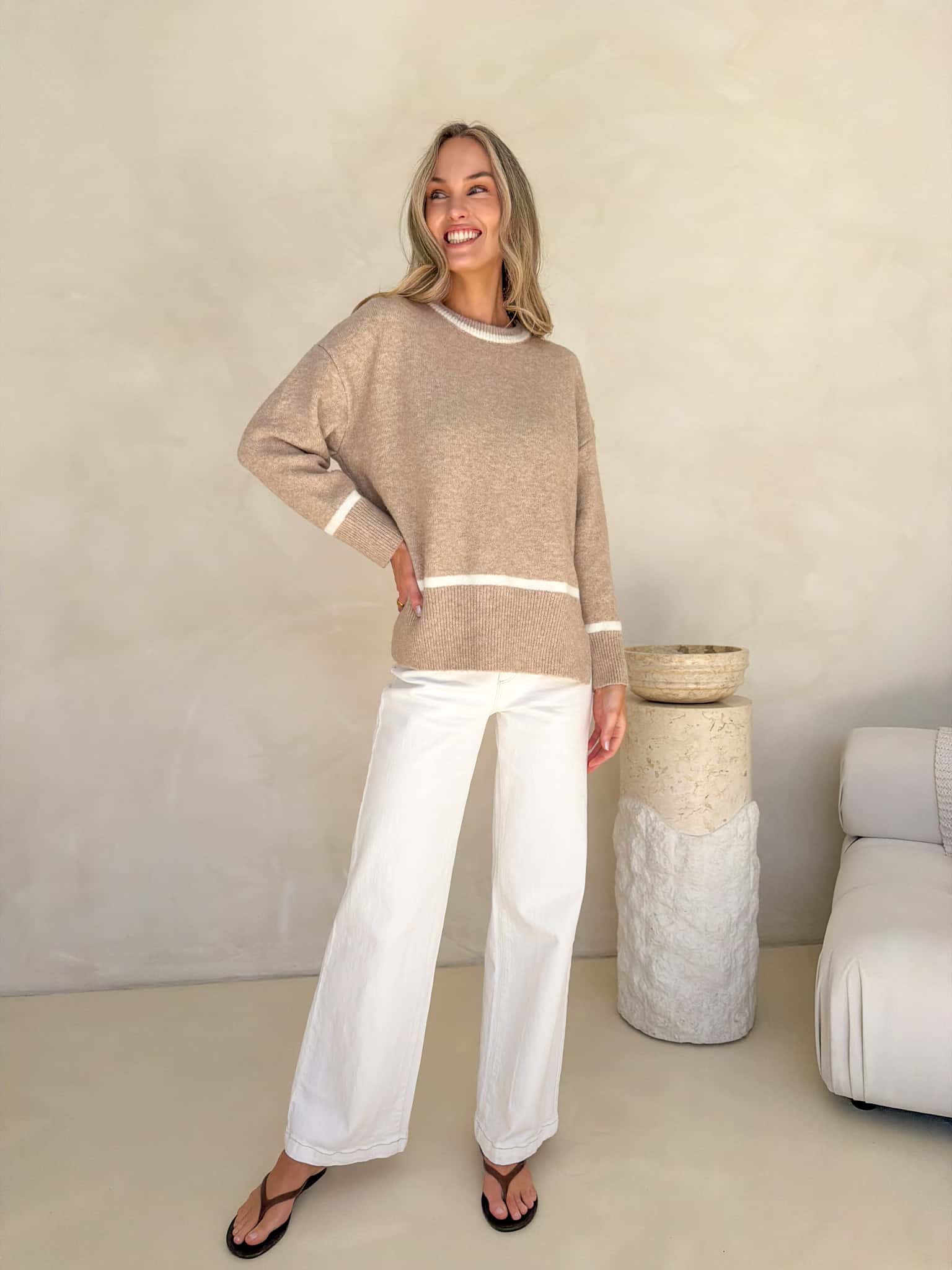 Mable Knit - Natural Marle