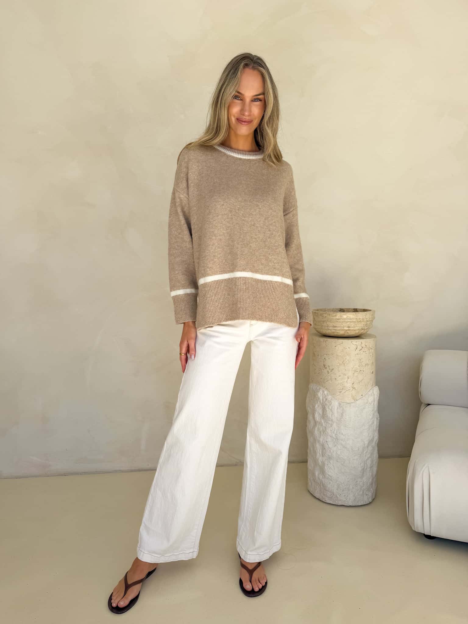 Mable Knit - Natural Marle