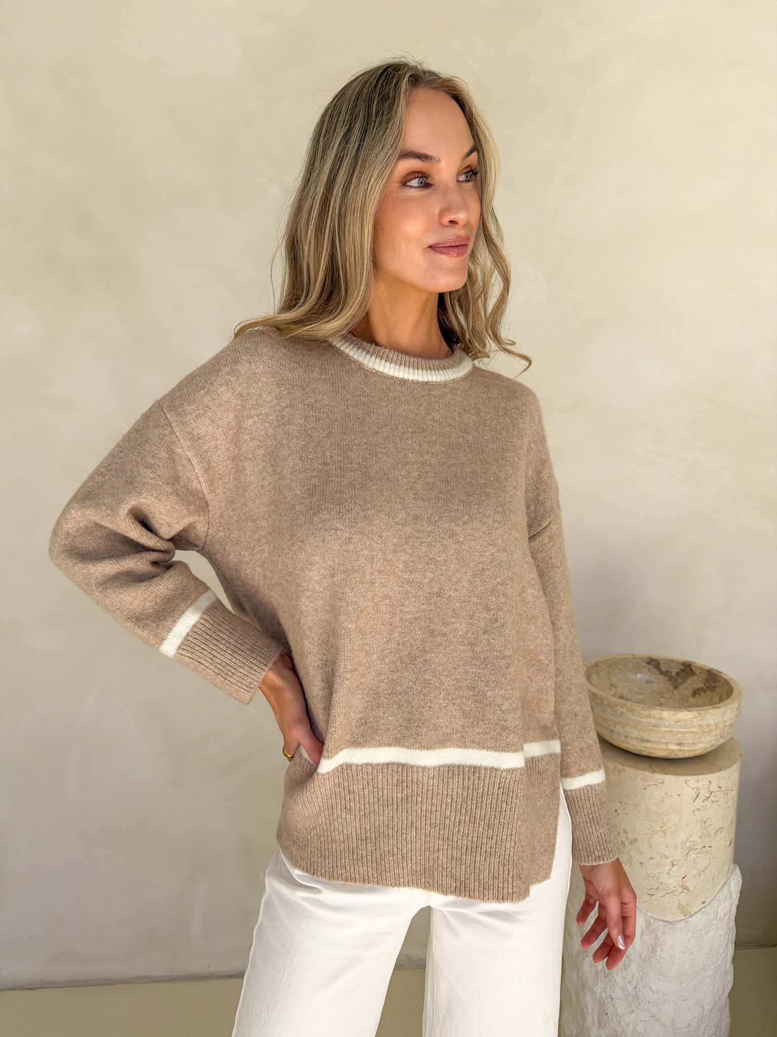 Mable Knit - Natural Marle