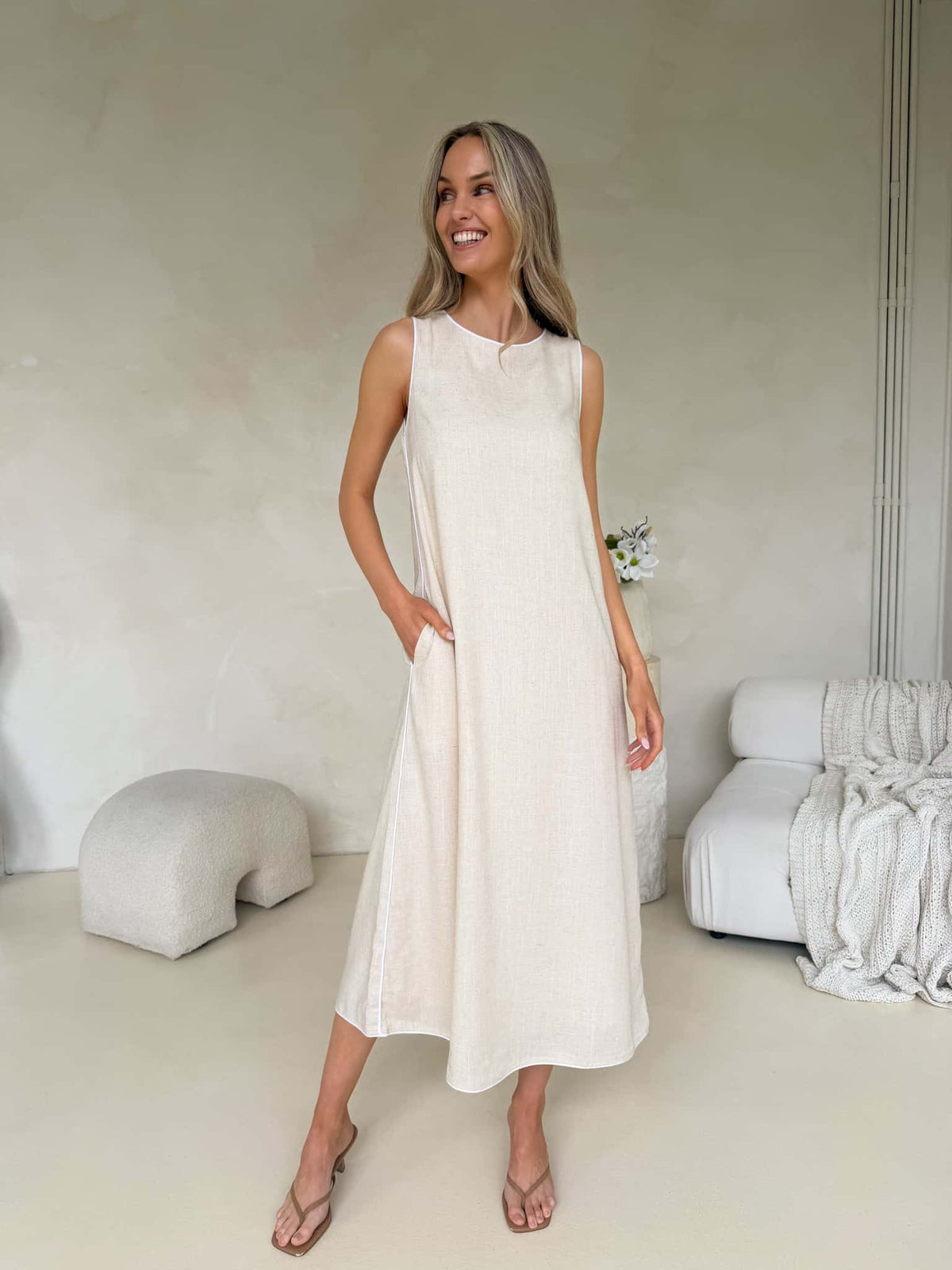 Wisteria Dress - Natural