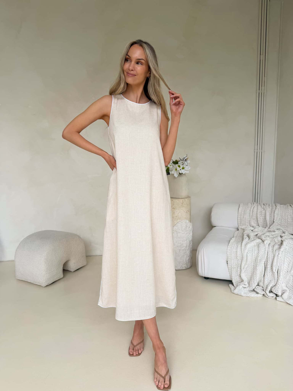 Wisteria Dress - Natural