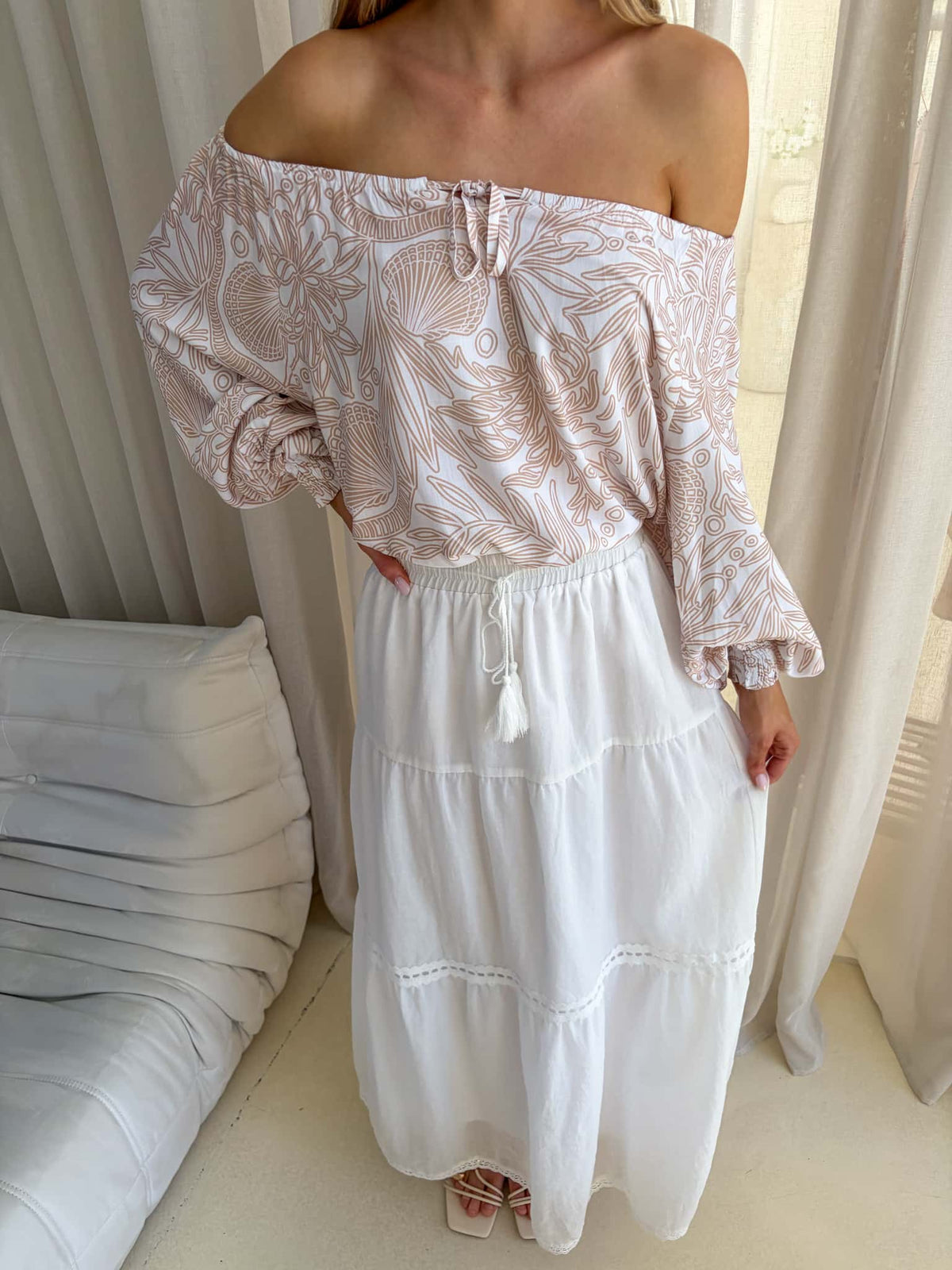 Rose Skirt - White