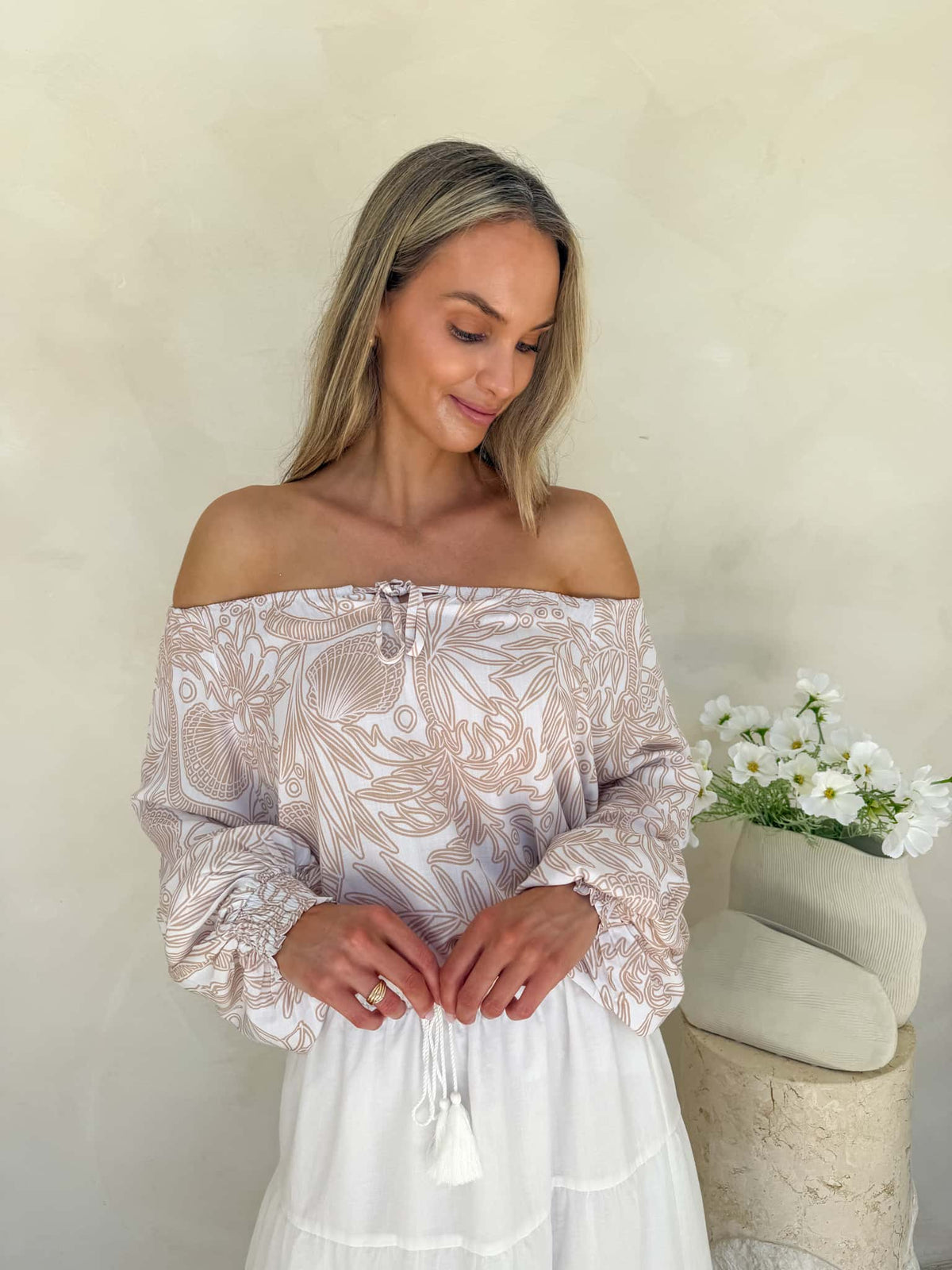 Bondi Blouse - Coastal Drifter Print