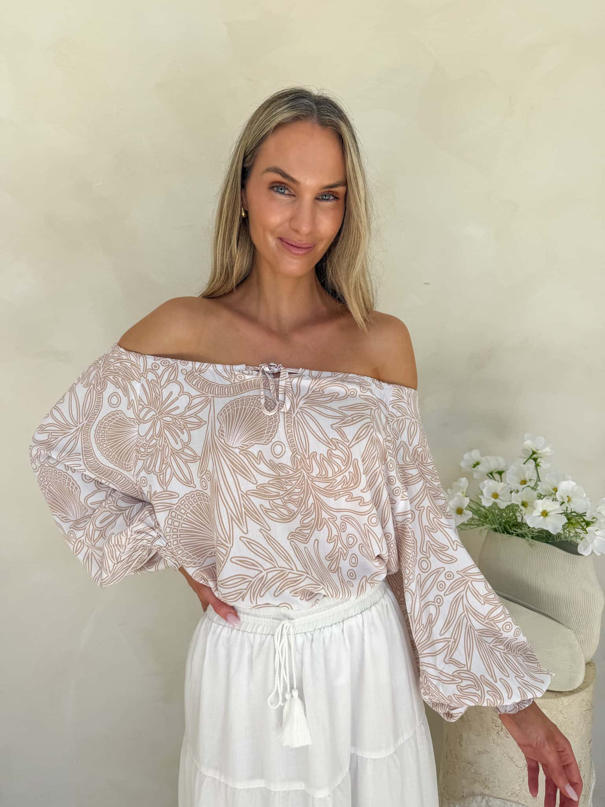Bondi Blouse - Coastal Drifter Print