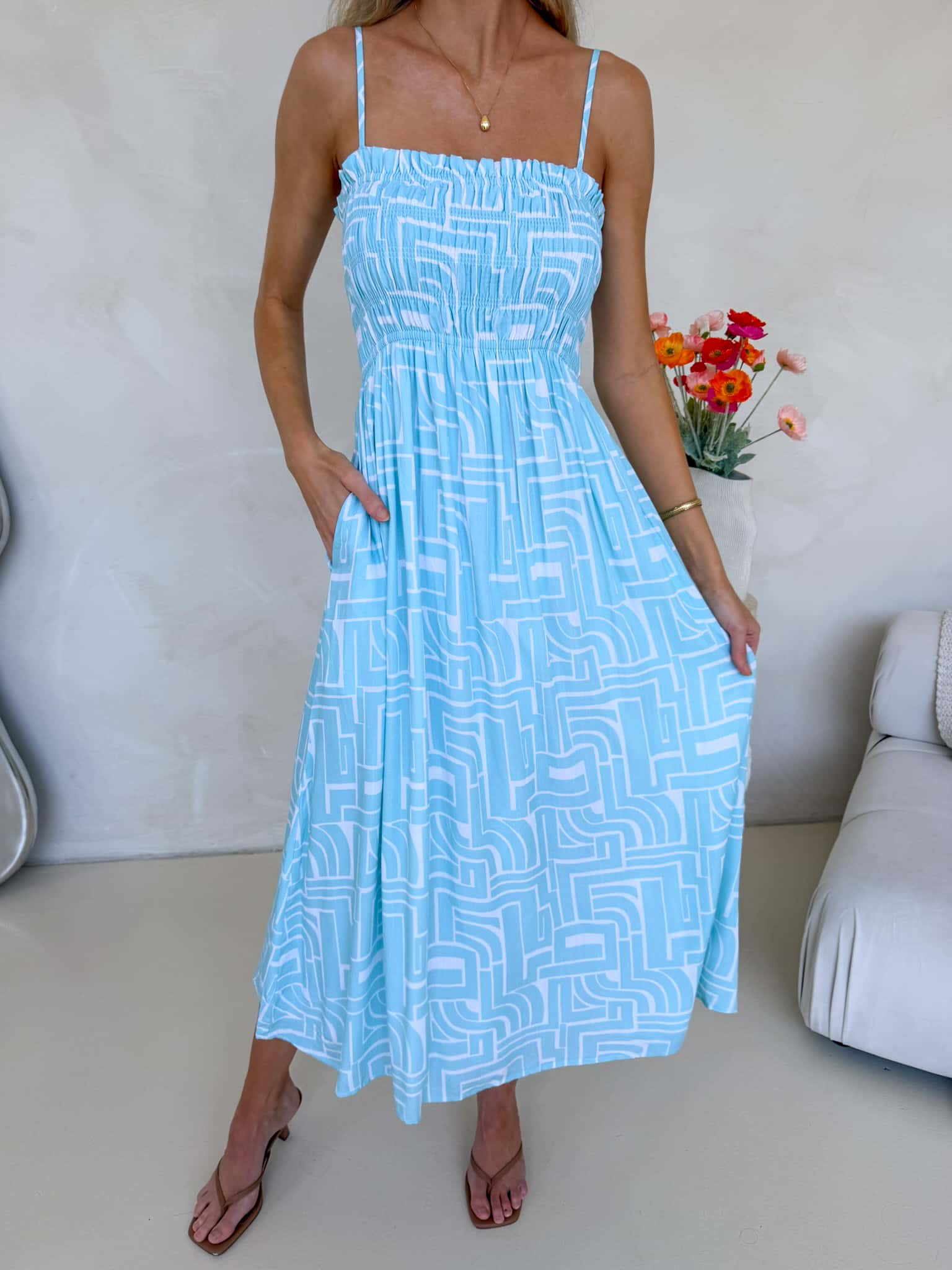 Palm Cove Dress - Laguna Print