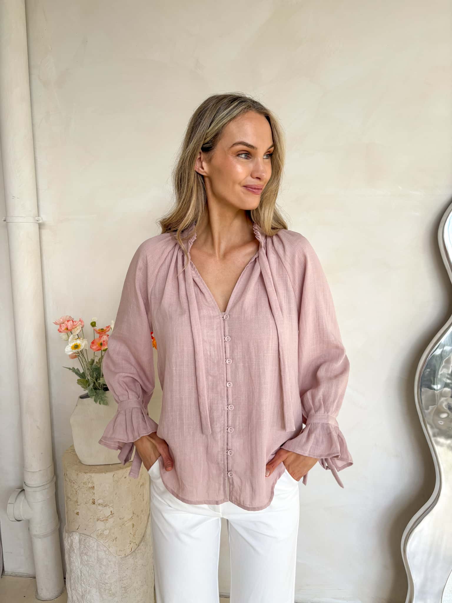 Palos Blouse - Dusty Pink
