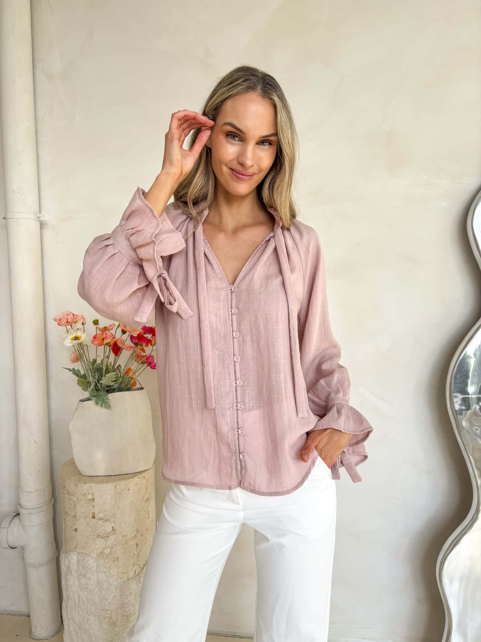Palos Blouse - Dusty Pink
