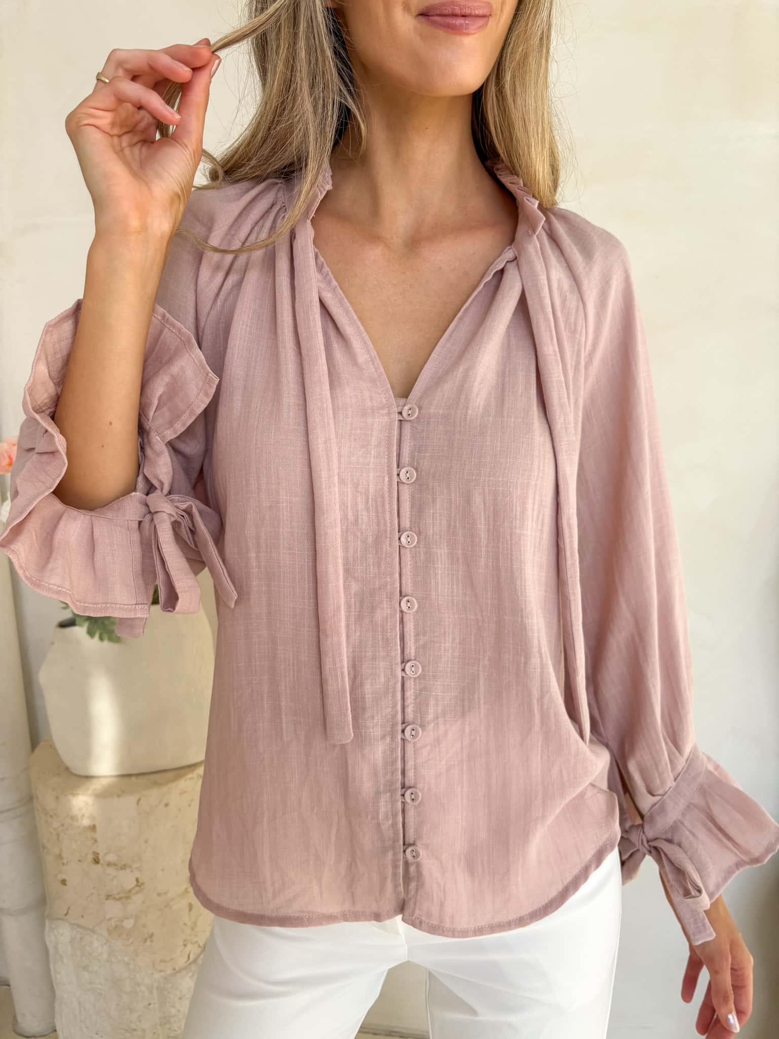 Palos Blouse - Dusty Pink