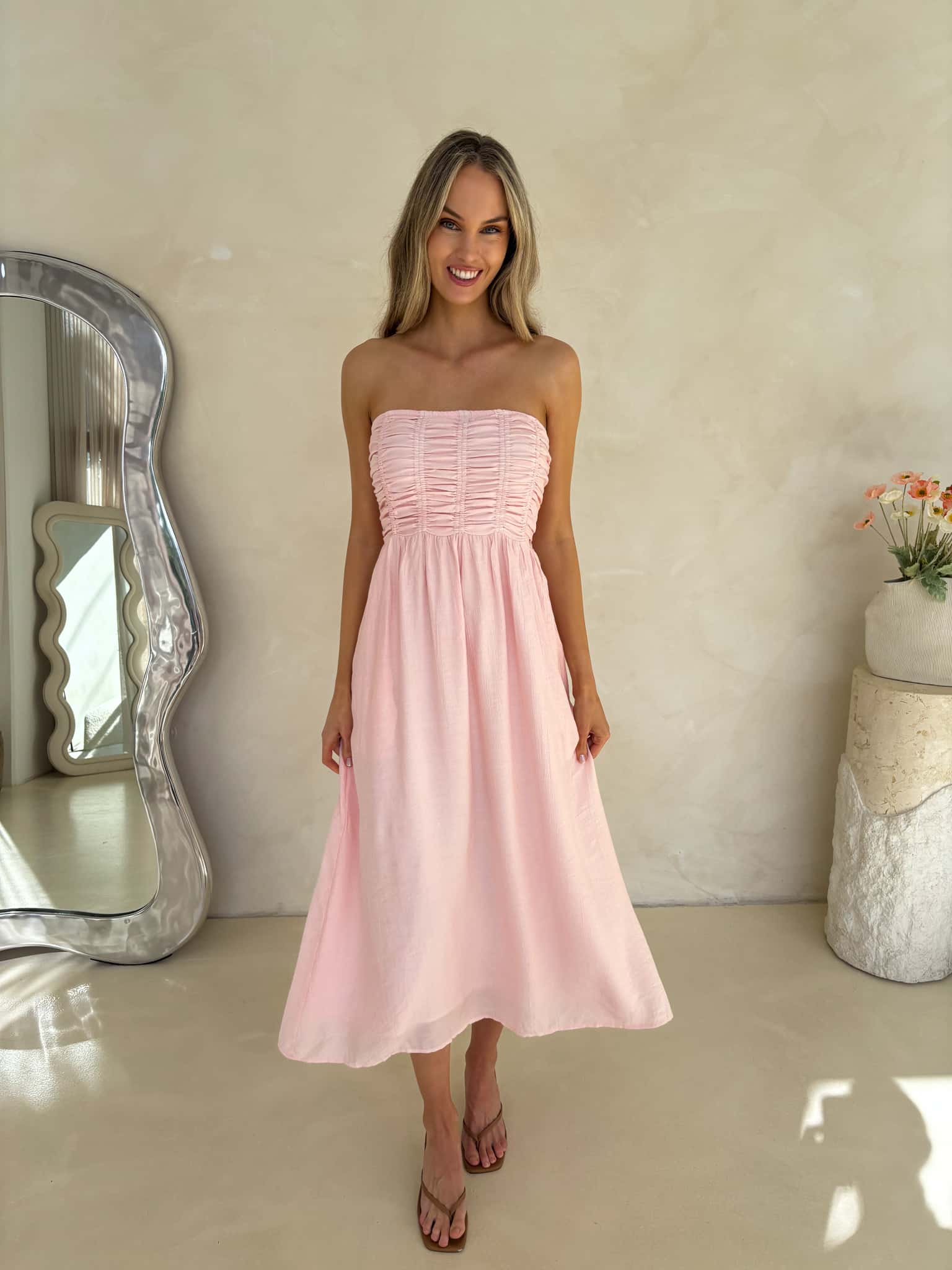 Poppy Dress - Light Pink