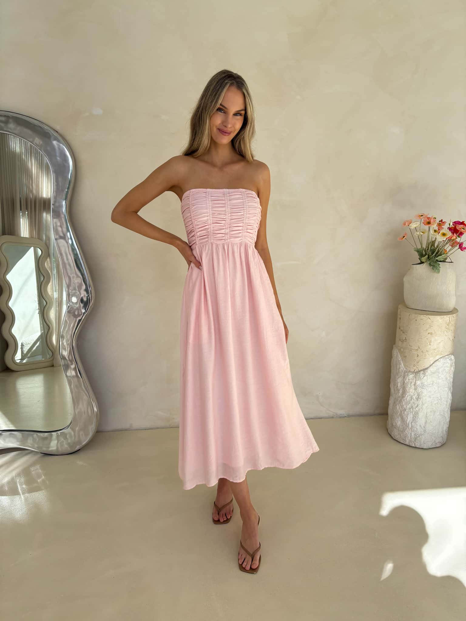 Poppy Dress - Light Pink