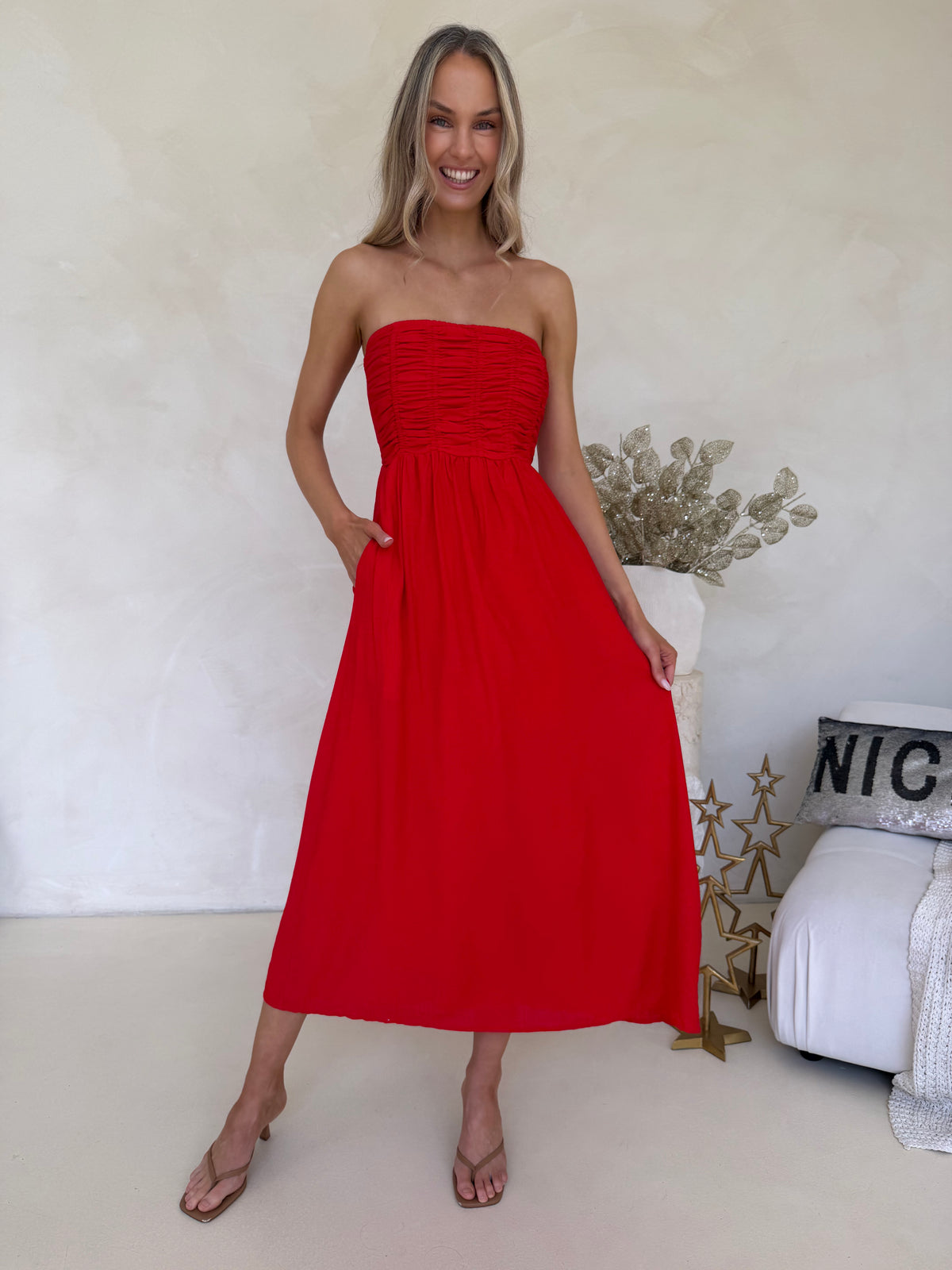Poppy Dress - Red