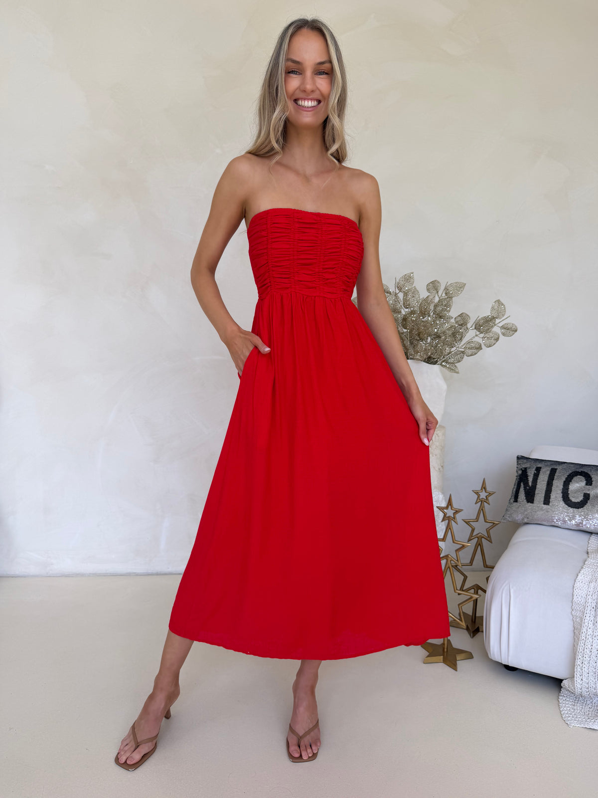 Poppy Dress - Red