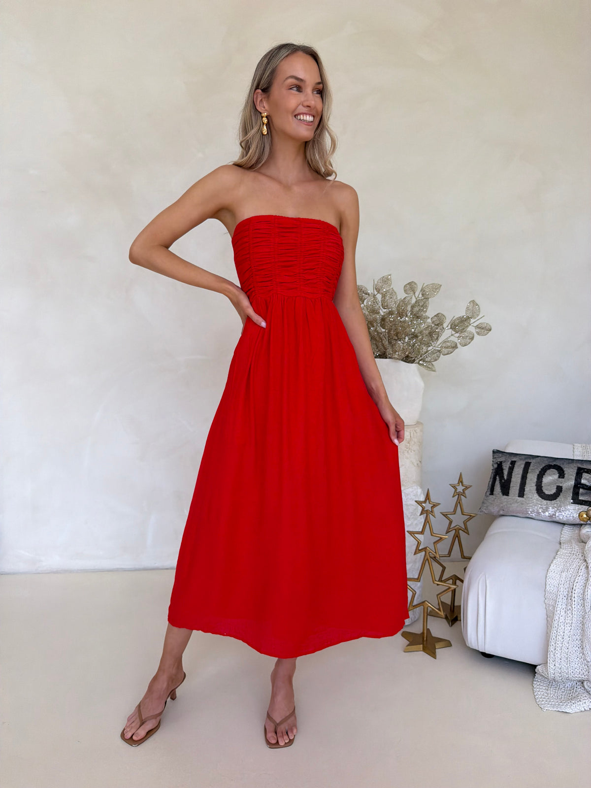 Poppy Dress - Red