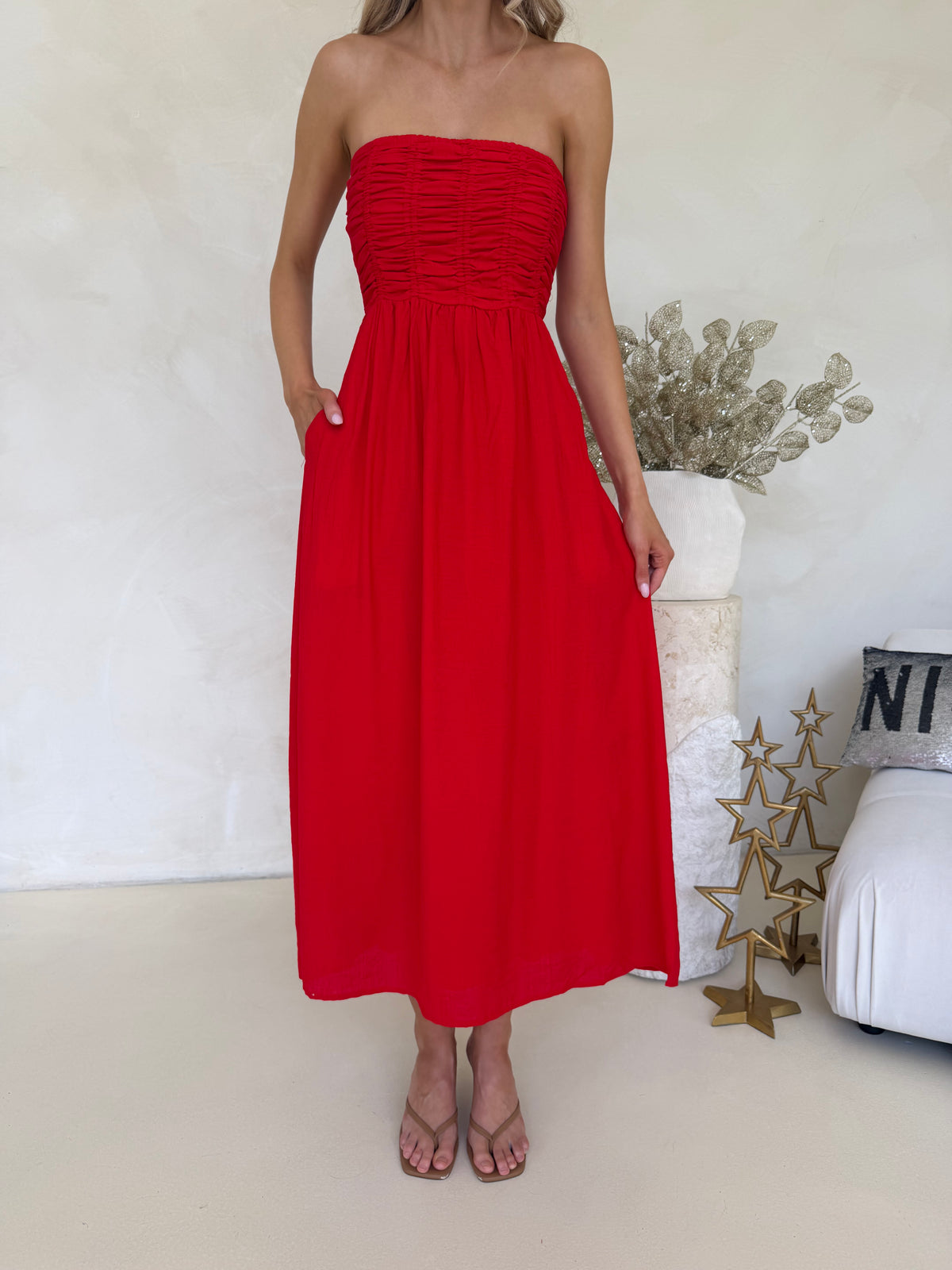 Poppy Dress - Red