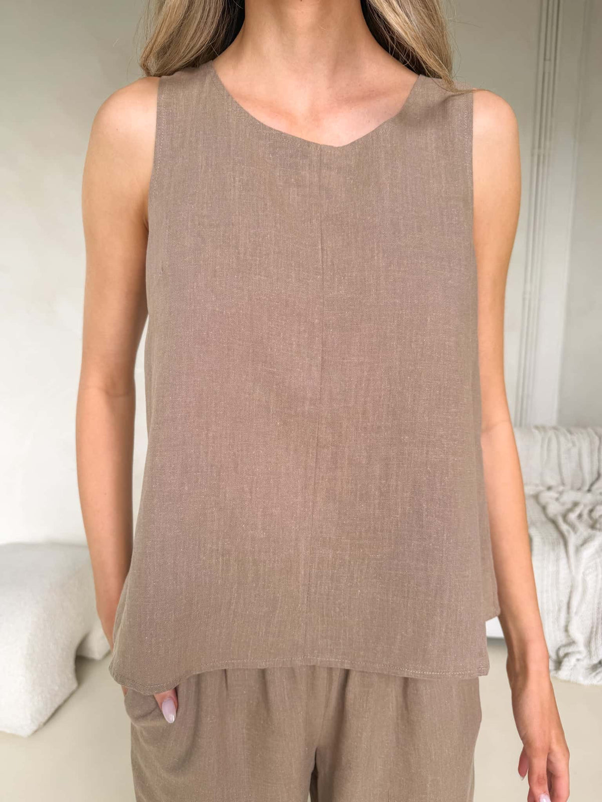 Posy Top - Taupe