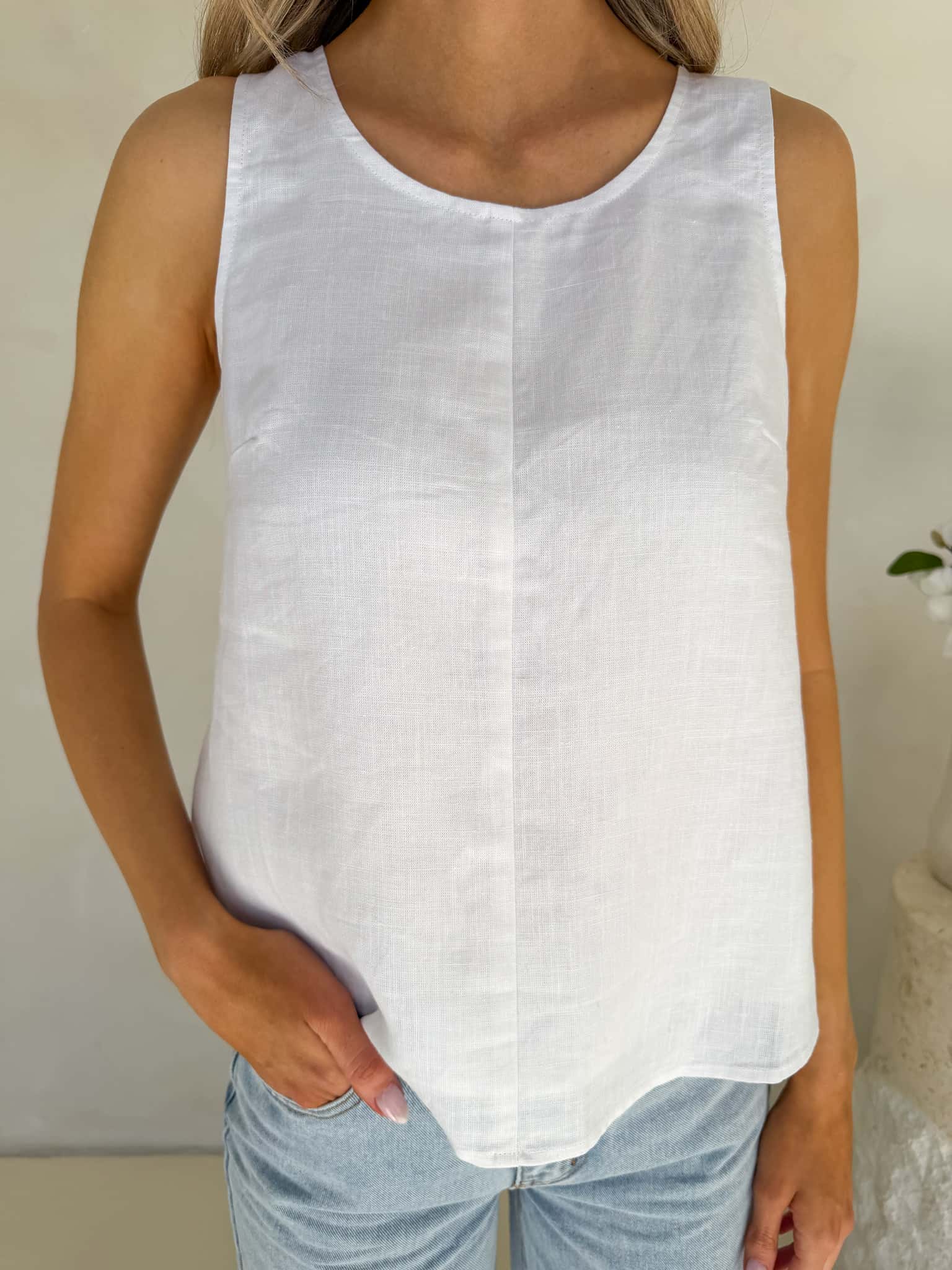 Posy Top - White