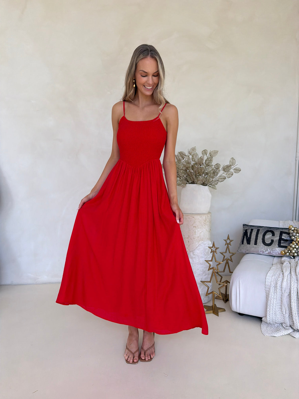 Mira Dress - Red