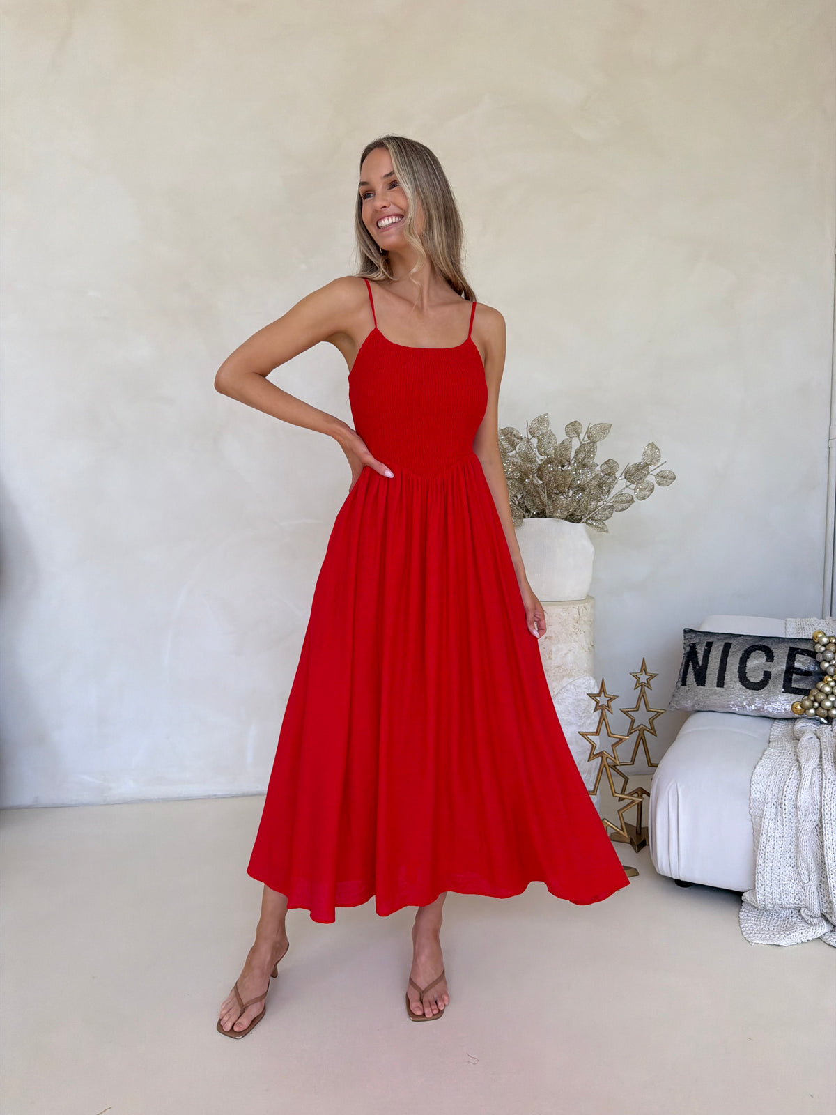 Mira Dress - Red