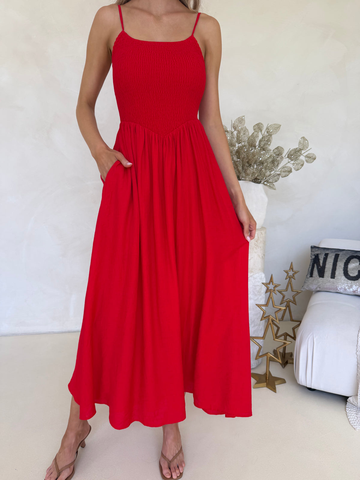 Mira Dress - Red