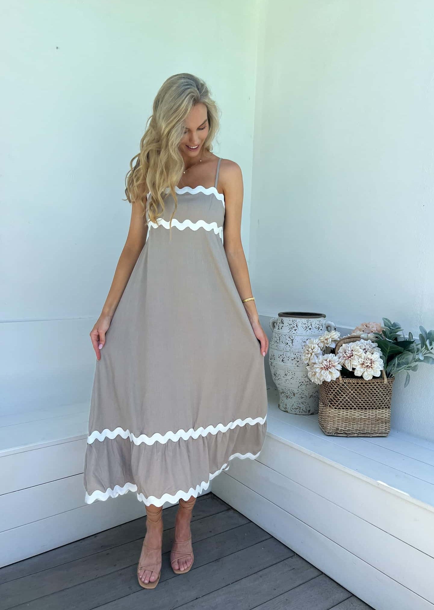 Lucille Dress - Taupe