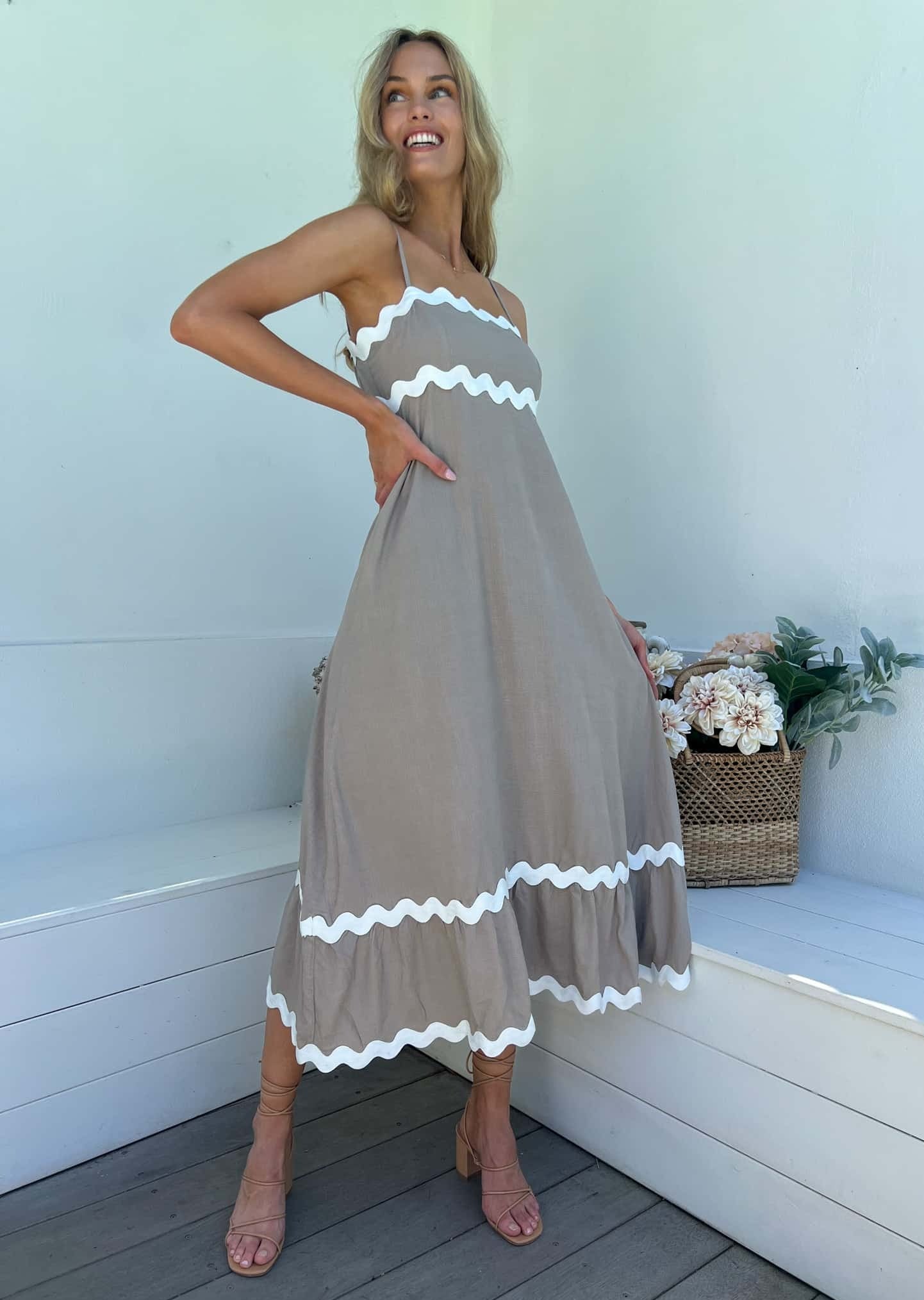 Lucille Dress - Taupe