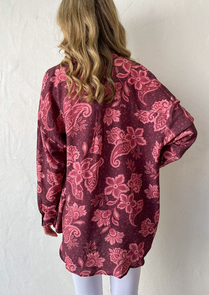 Rowan L/S Shirt  - Malbec Print