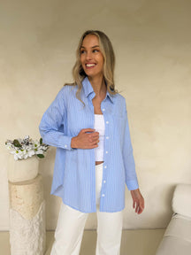 Ryleigh Shirt - Blue / White Stripe