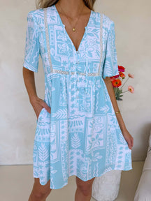 Sienna Dress - Coastal Club Print
