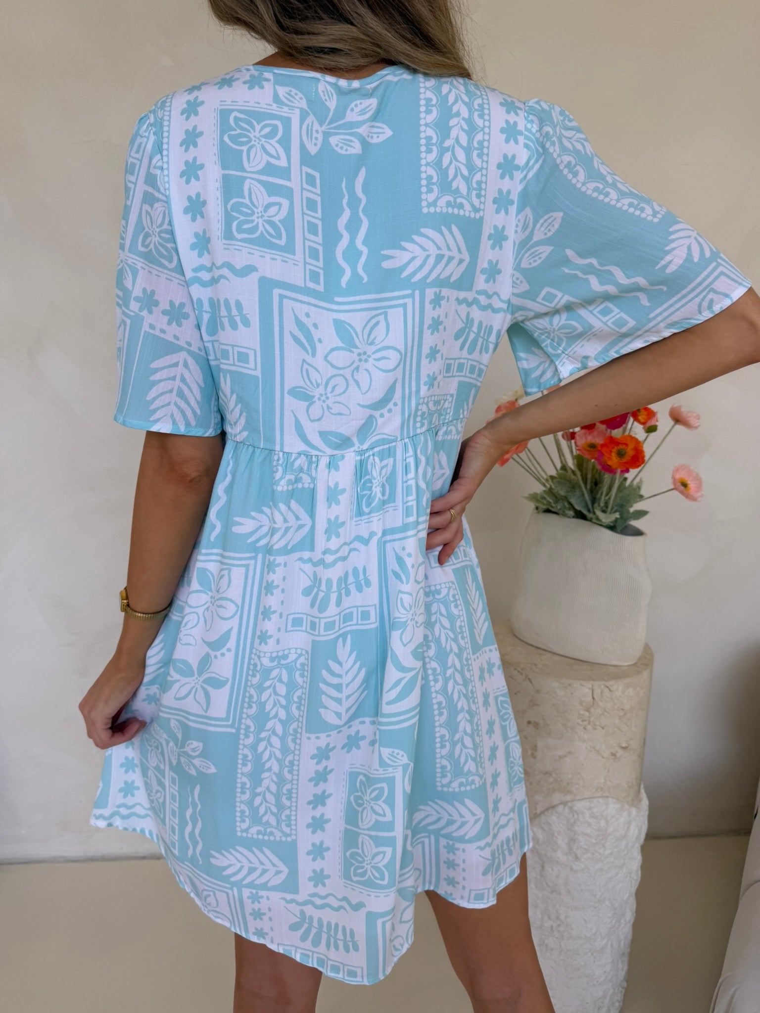 Sienna Dress - Coastal Club Print