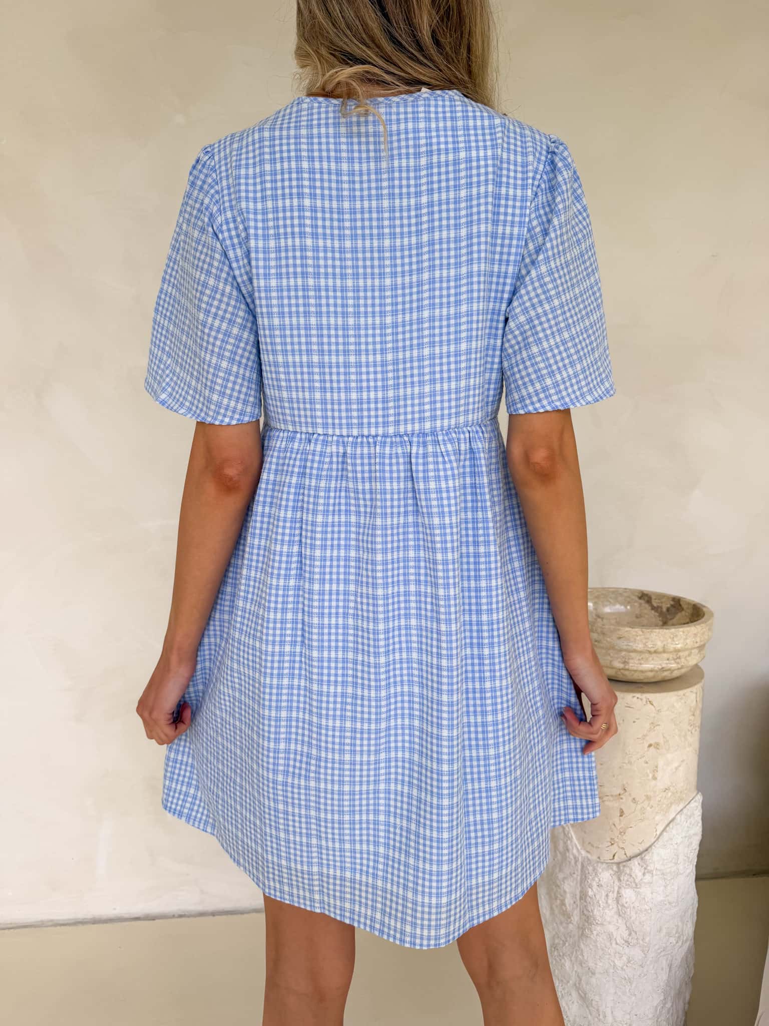 Sienna Dress - Blue Gingham