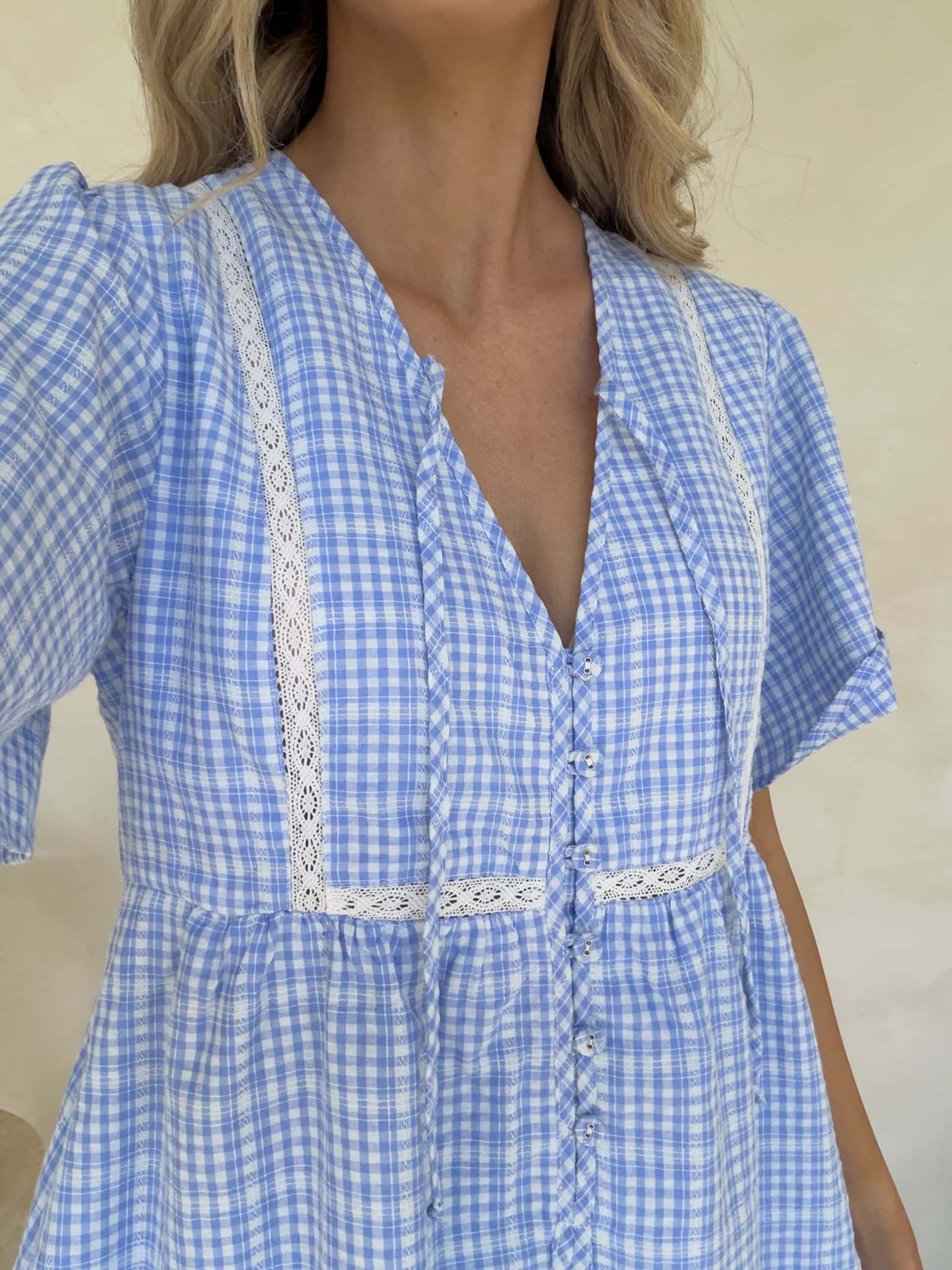 Sienna Dress - Blue Gingham