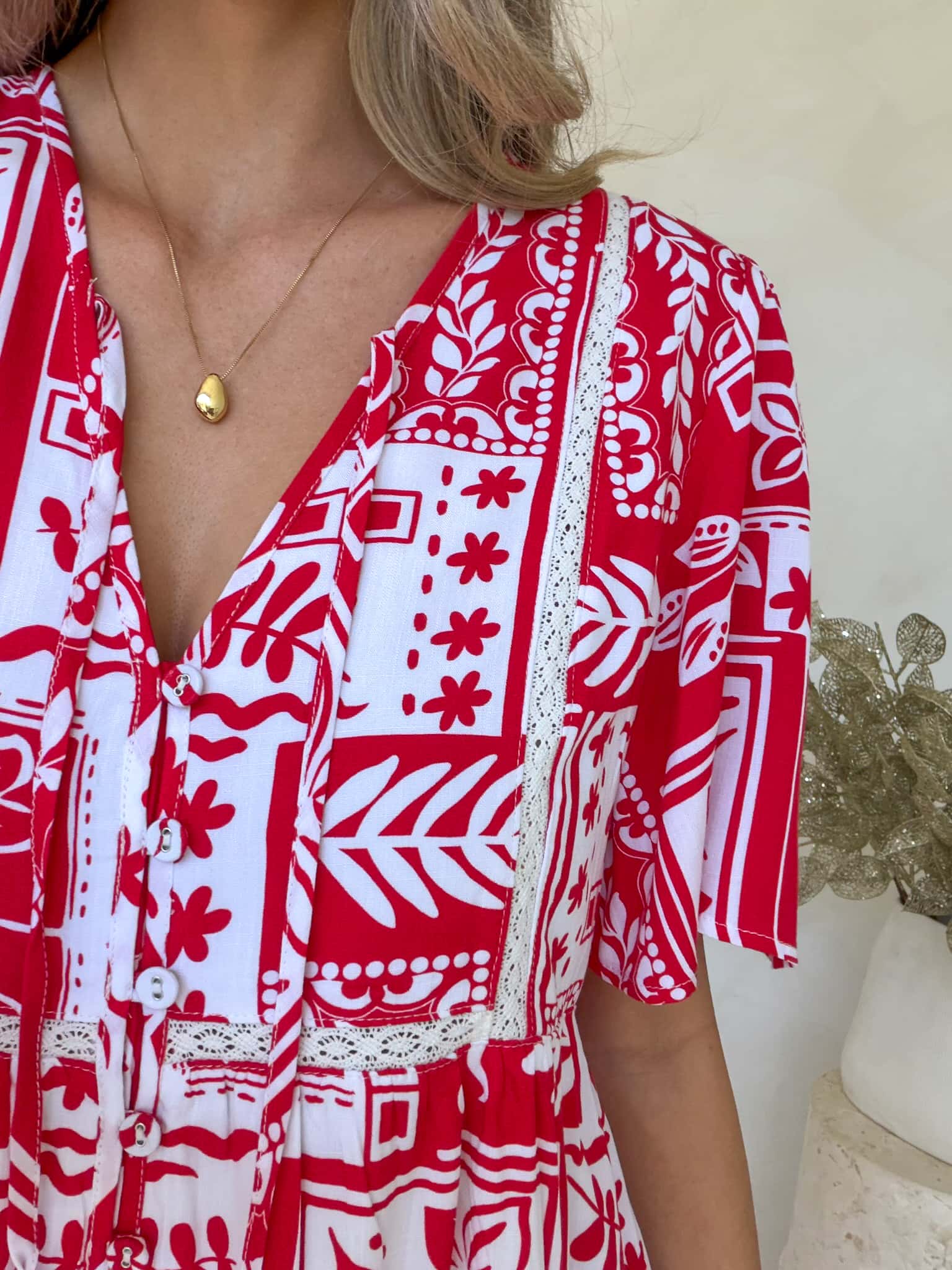 Sienna Dress - Candy Cane Print