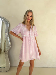 Sienna Dress - Dusty Pink Gingham
