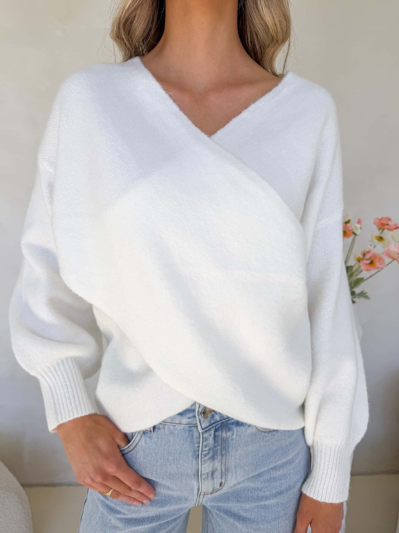 Talia Knit - White