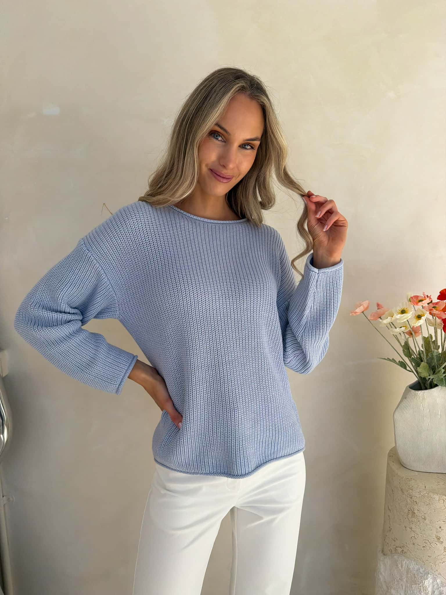 Tilly Knit - Powder Blue