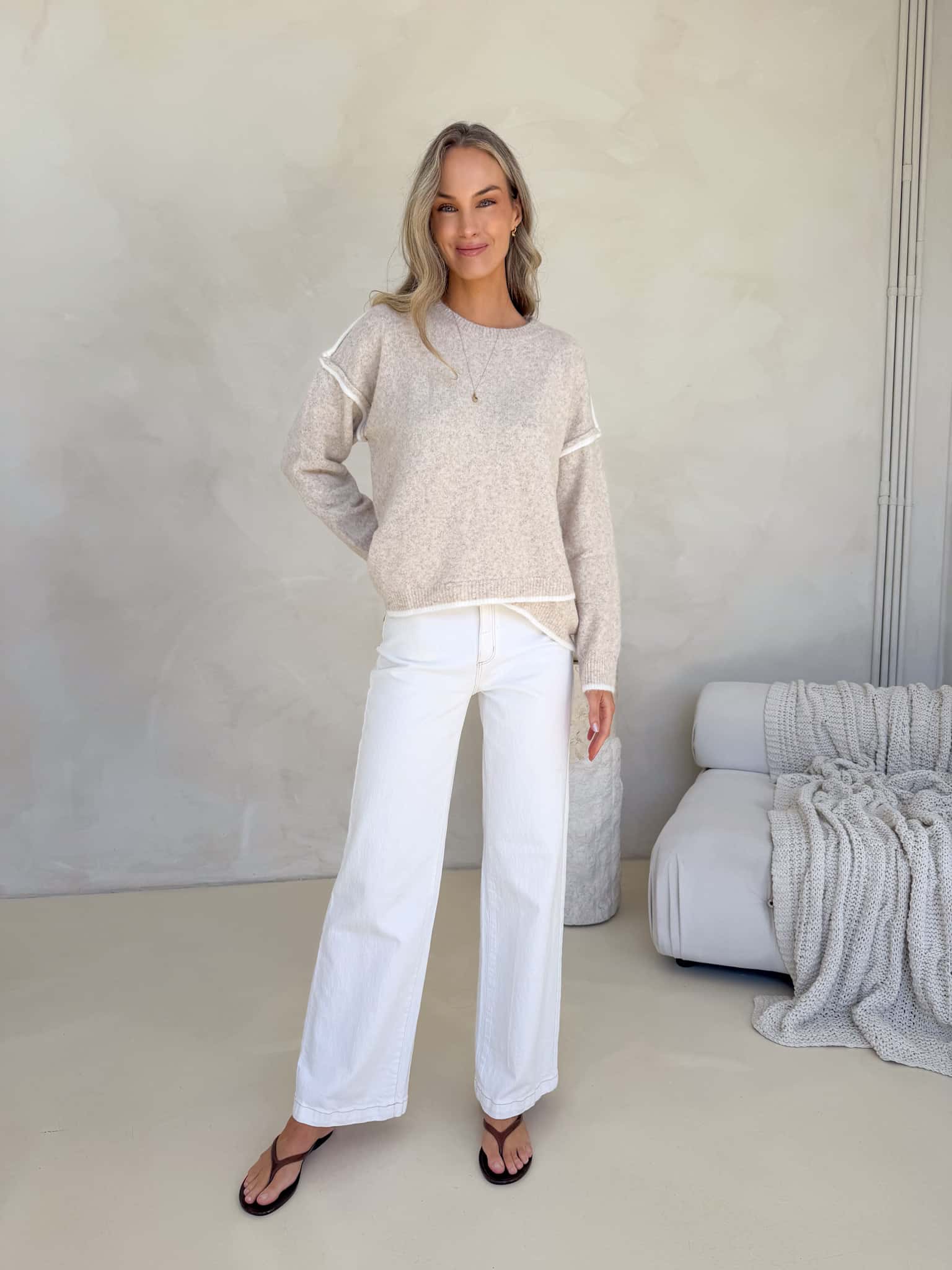 Willa Knit - Cream Marle