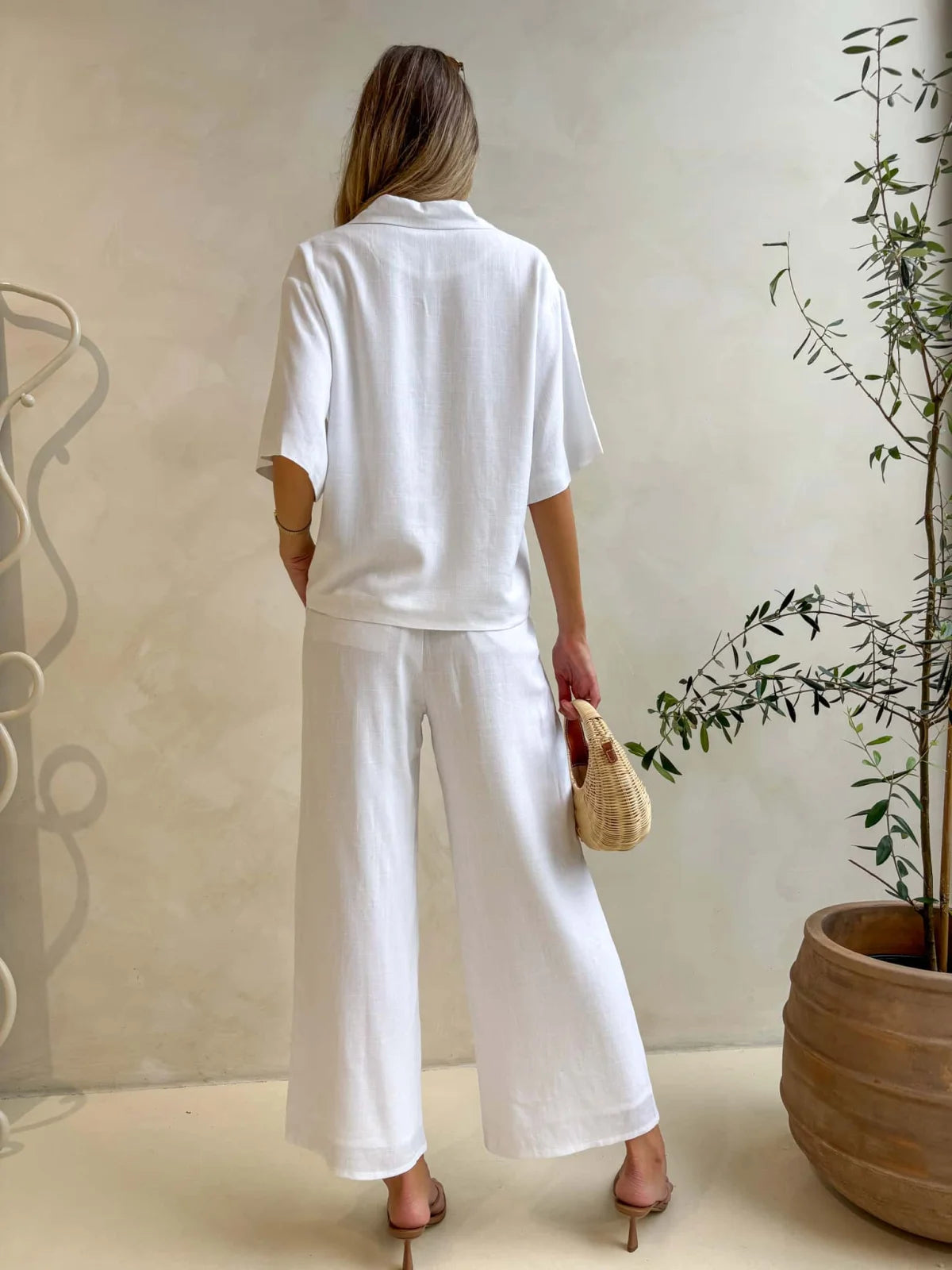 Alani Pant - White Bottom