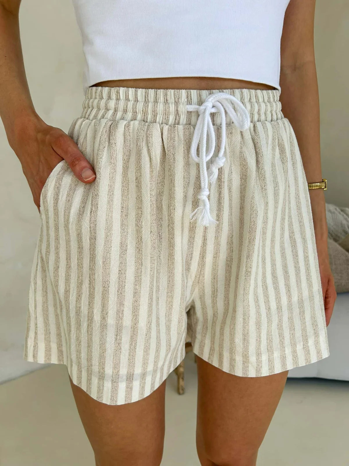 Blake Set- Beige & White Stripe Sets