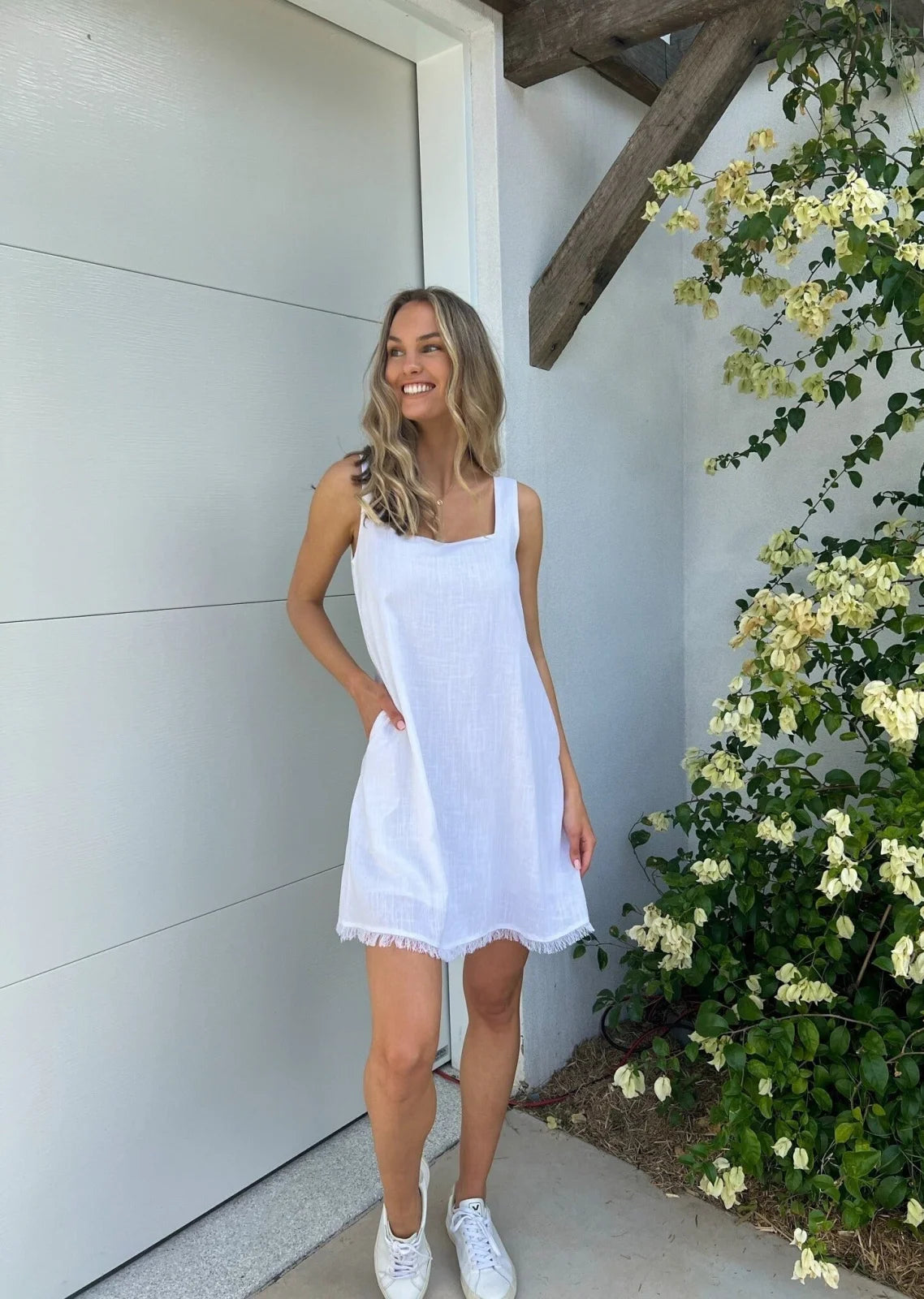 Frankie Dress - White Mini Dress