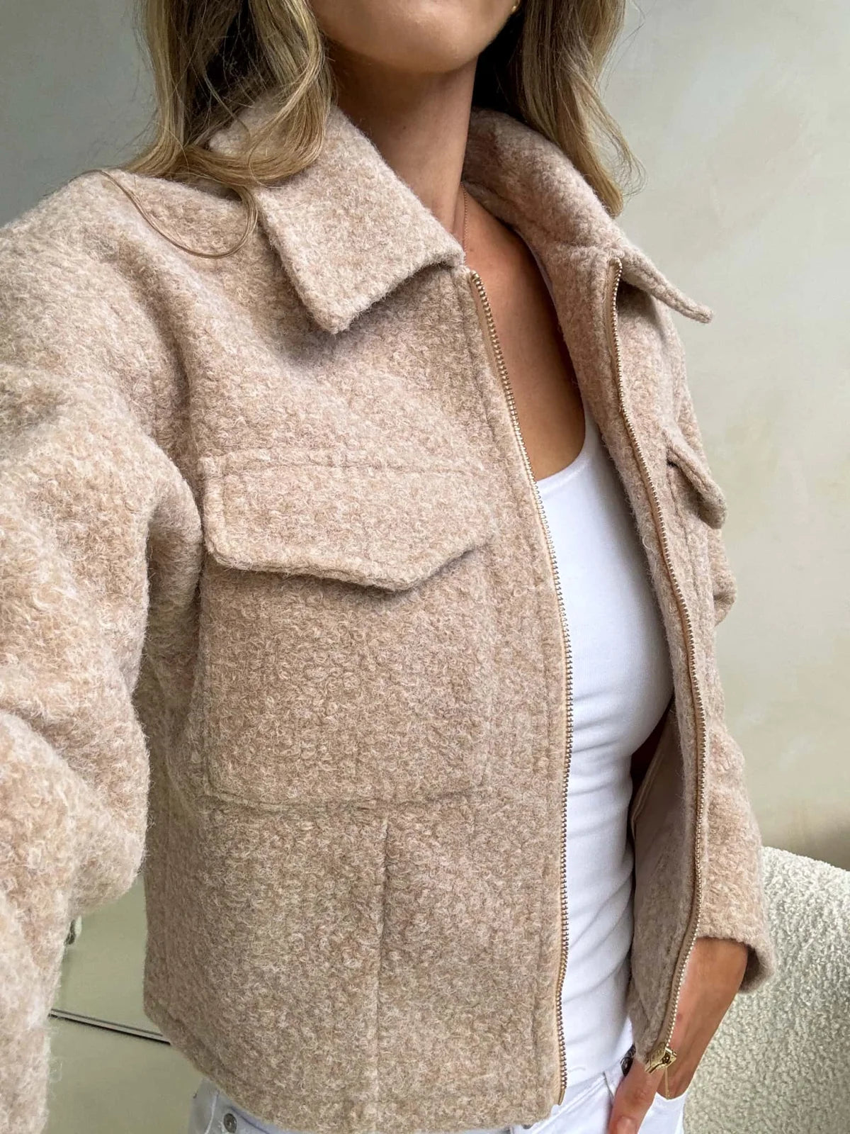 Isla Jacket - Beige Outerwear