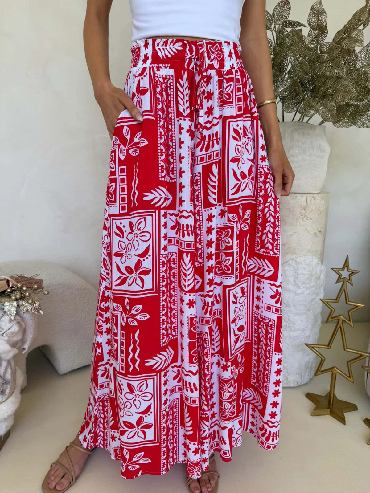 Jessika Pant - Candy Cane Print Bottom