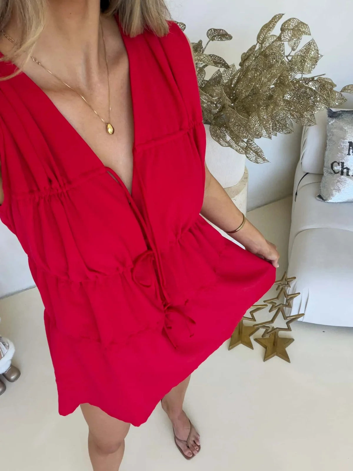 Mae Mini Dress - Red Dress