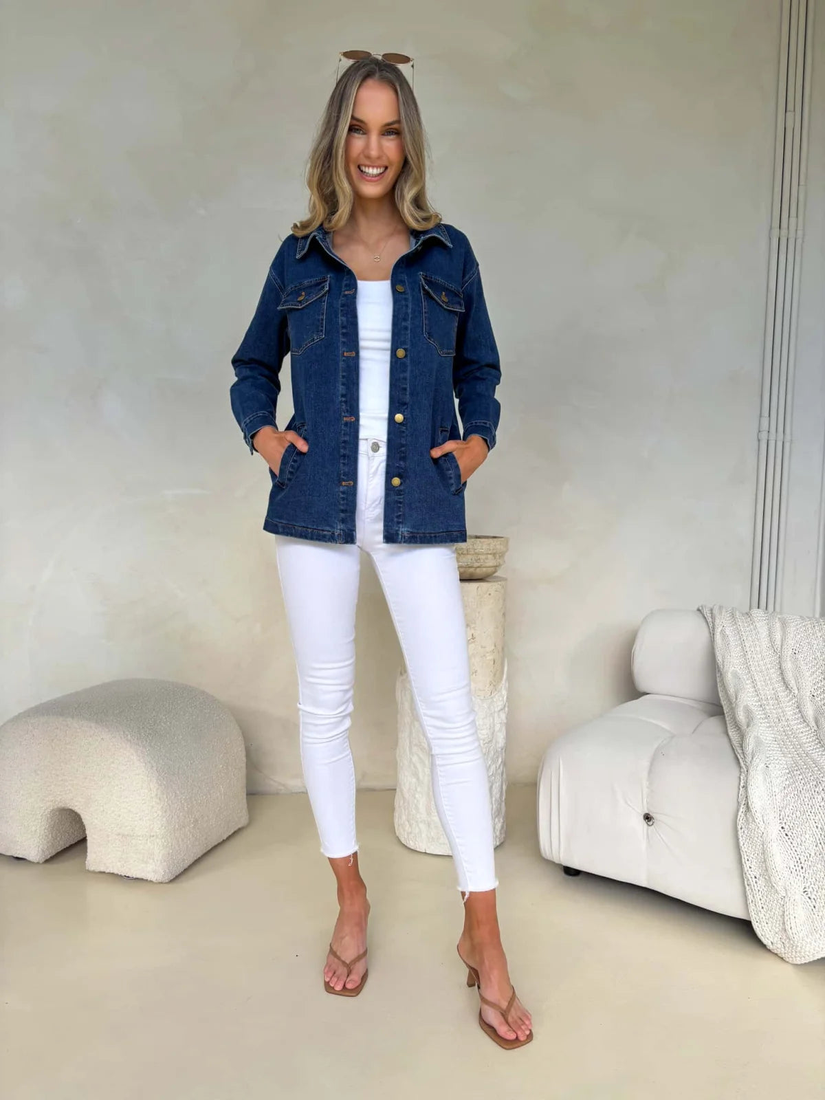 Mila Denim Jacket - Dark Denim Outerwear