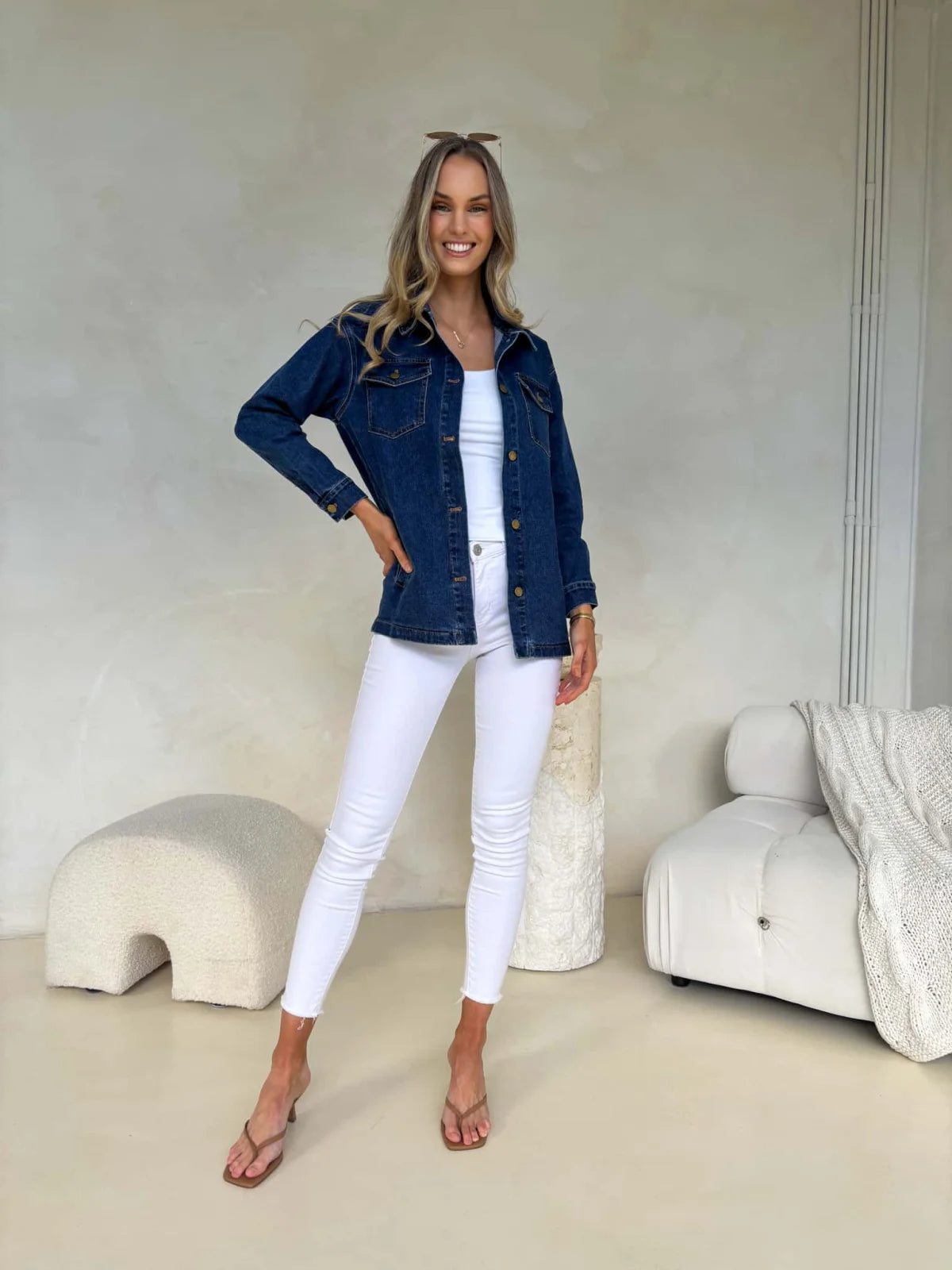 Mila Denim Jacket - Dark Denim Outerwear