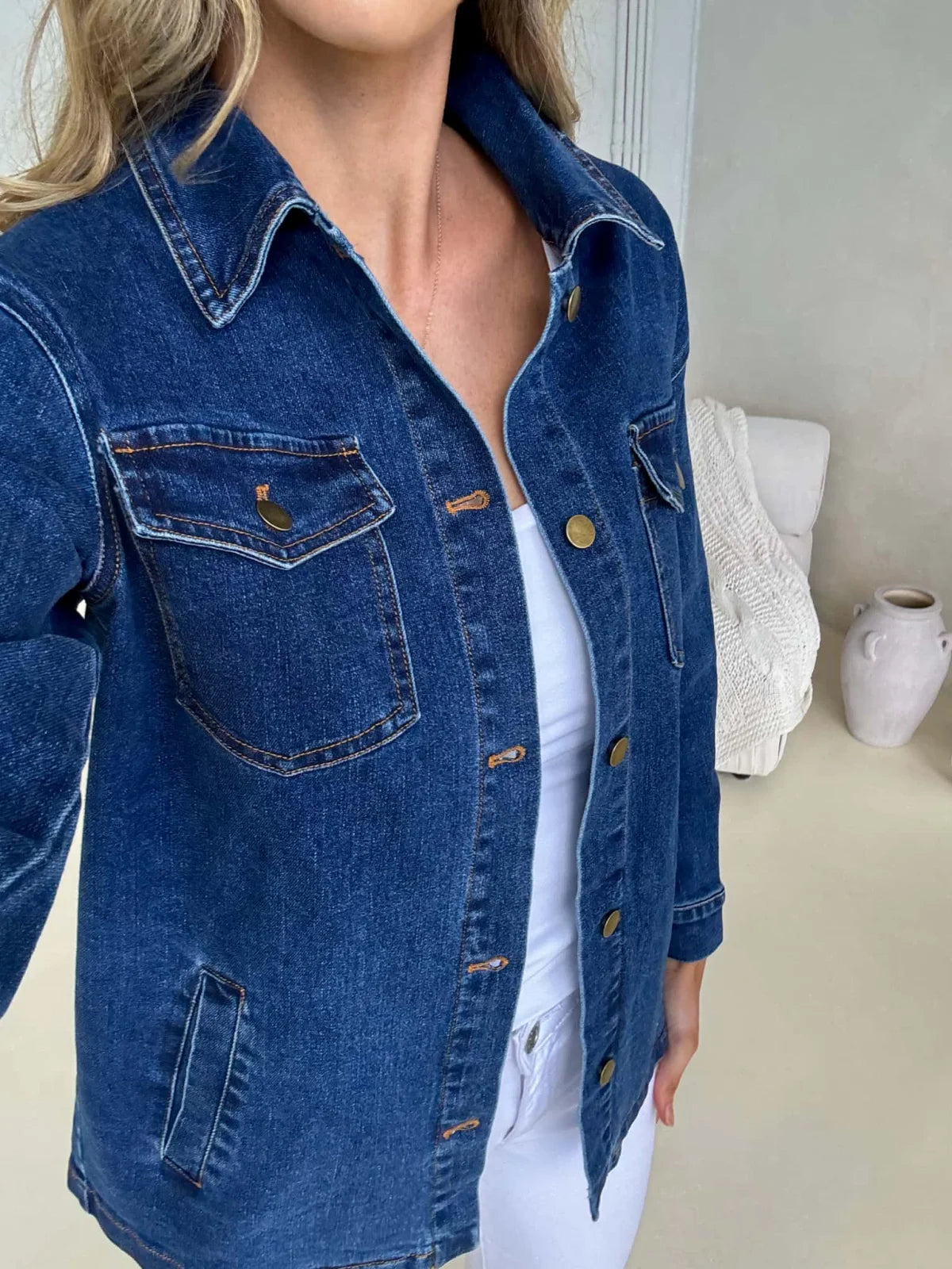 Mila Denim Jacket - Dark Denim Outerwear