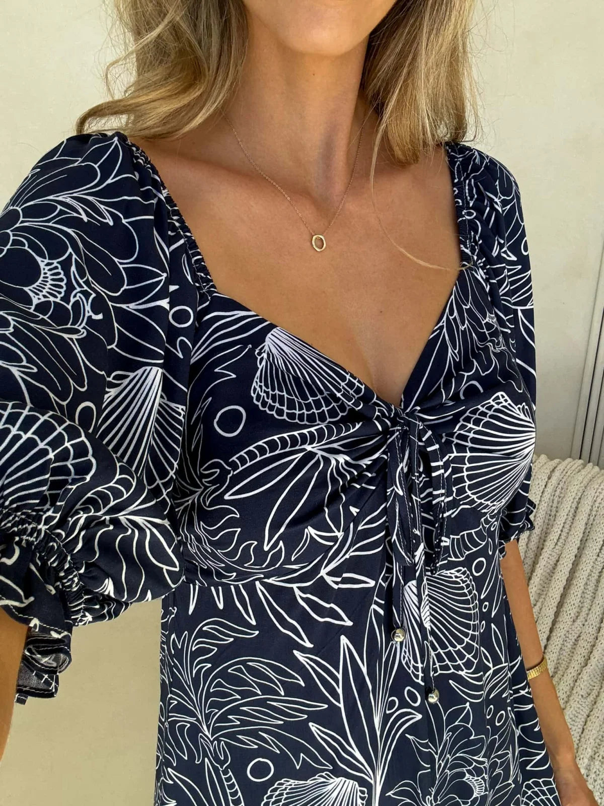 Olivia Maxi Dress - Sea & Vine Print Dress