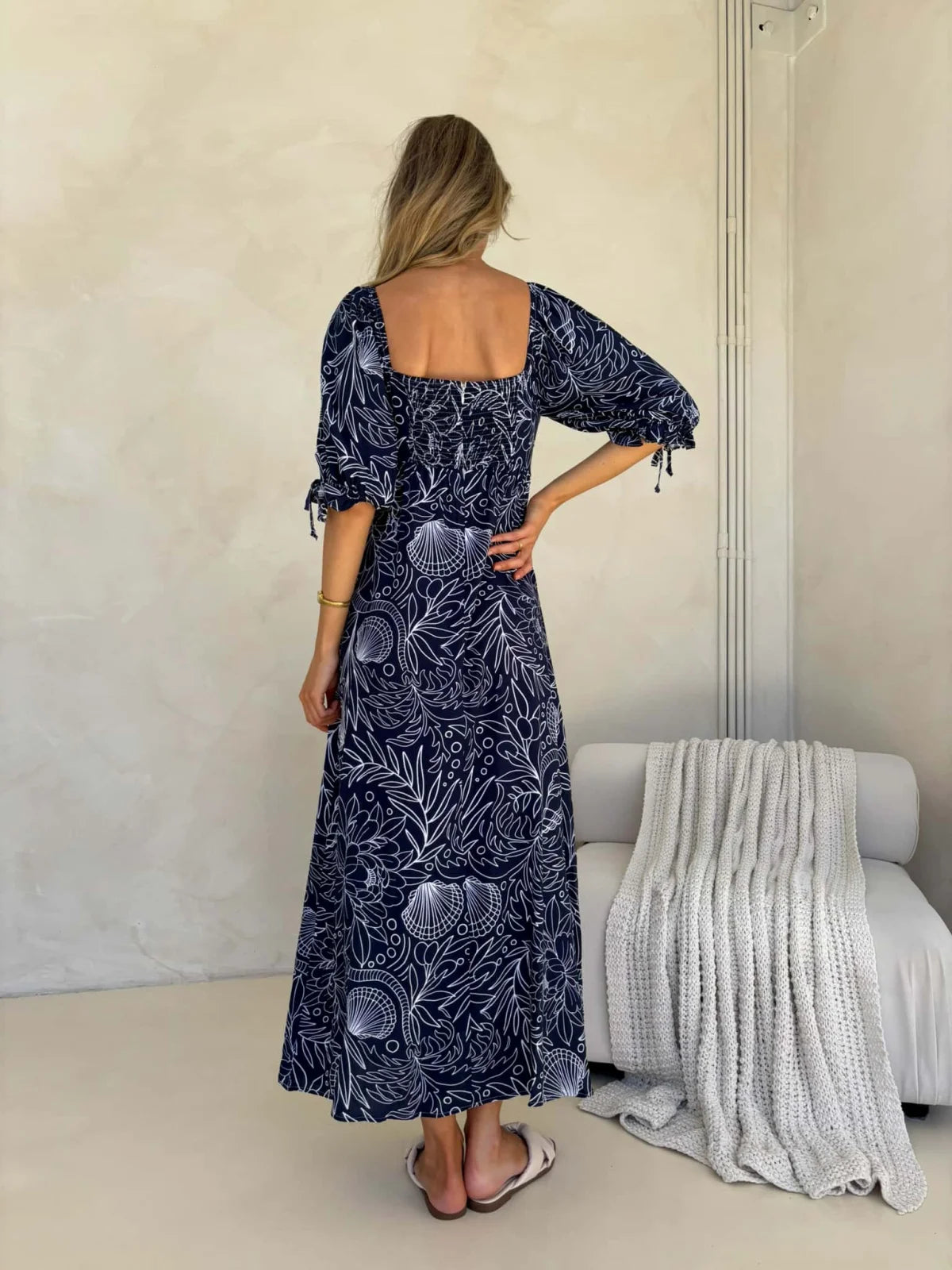 Olivia Maxi Dress - Sea & Vine Print Dress